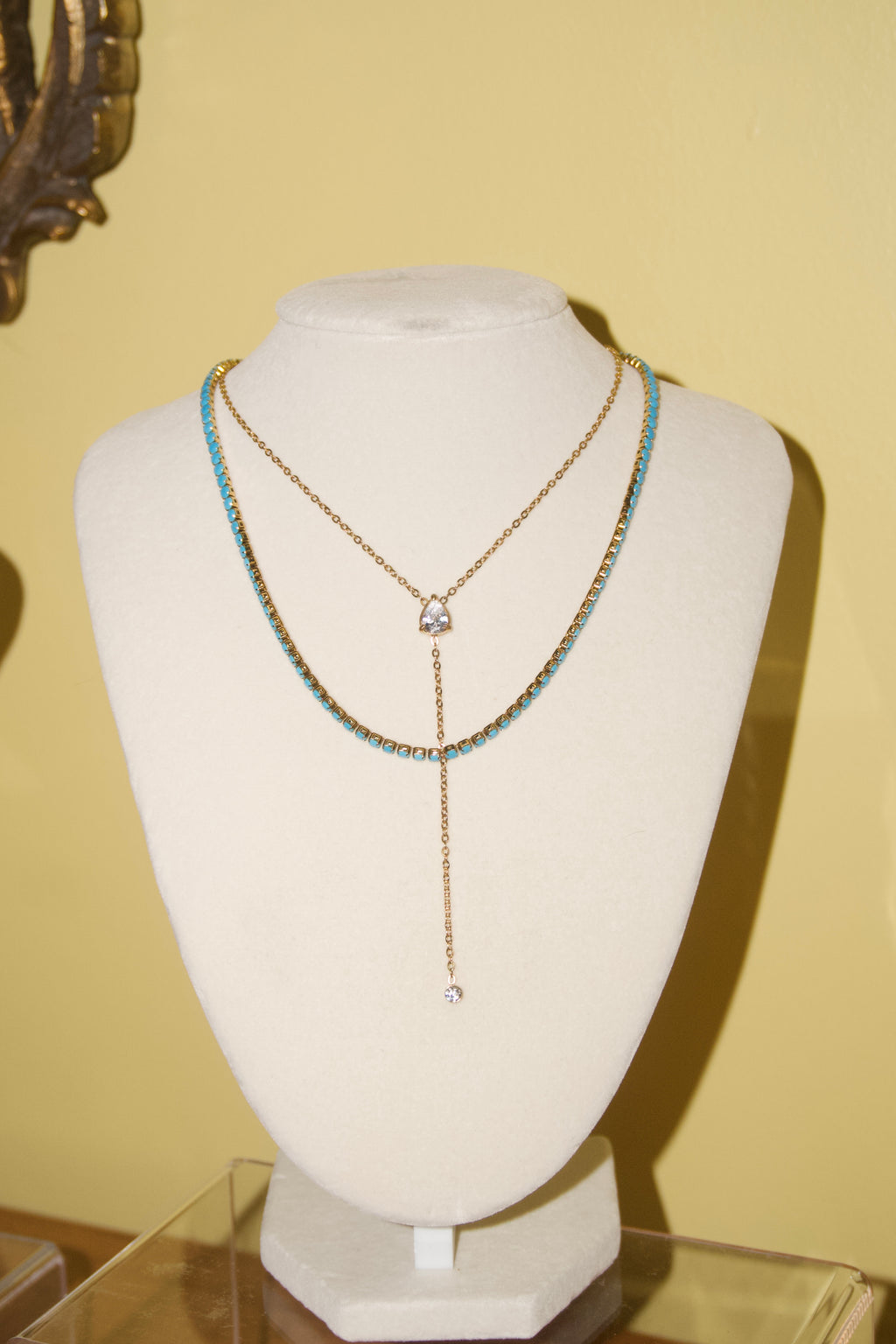 Turquoise tennis necklace