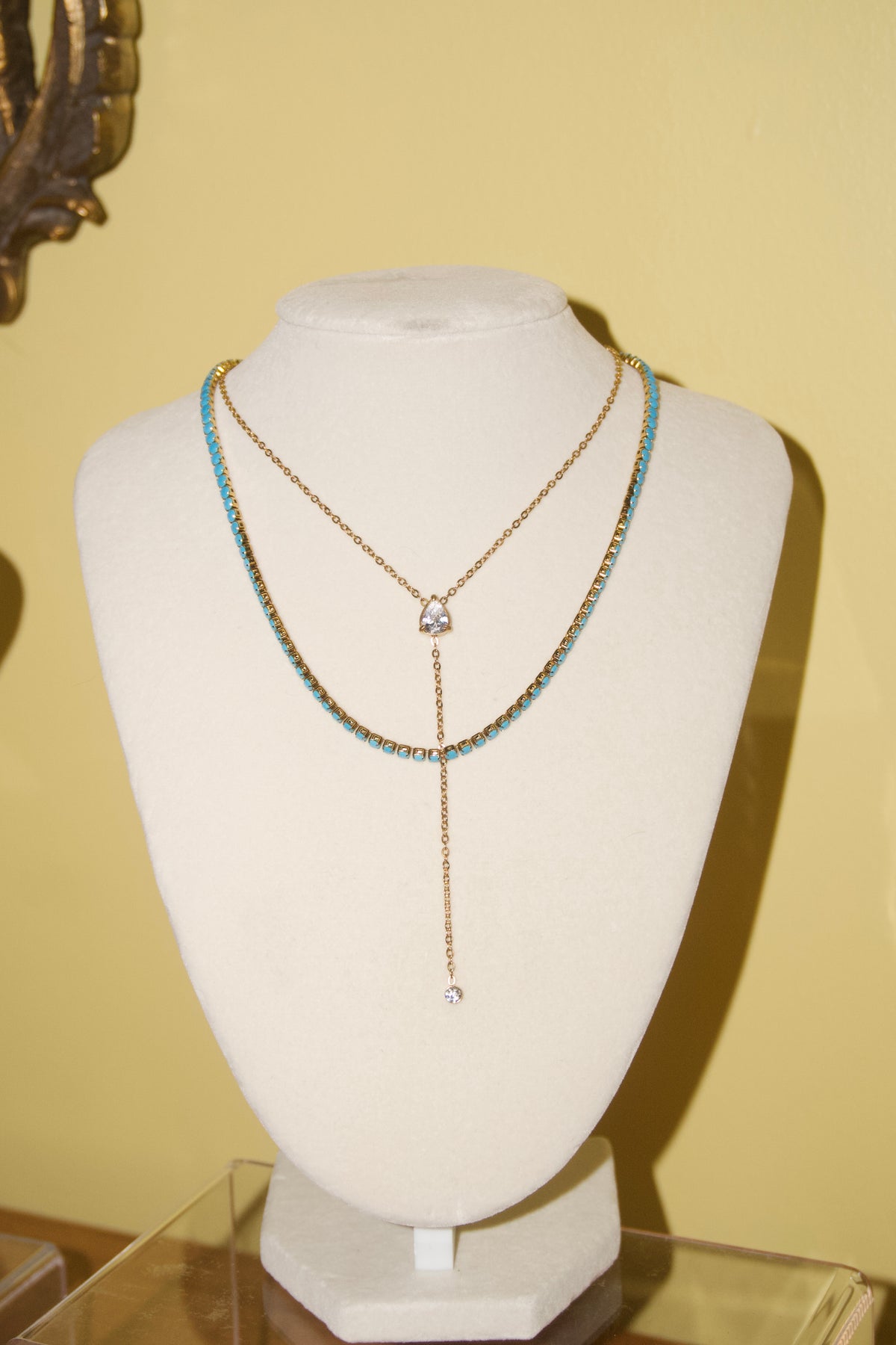 Turquoise tennis necklace