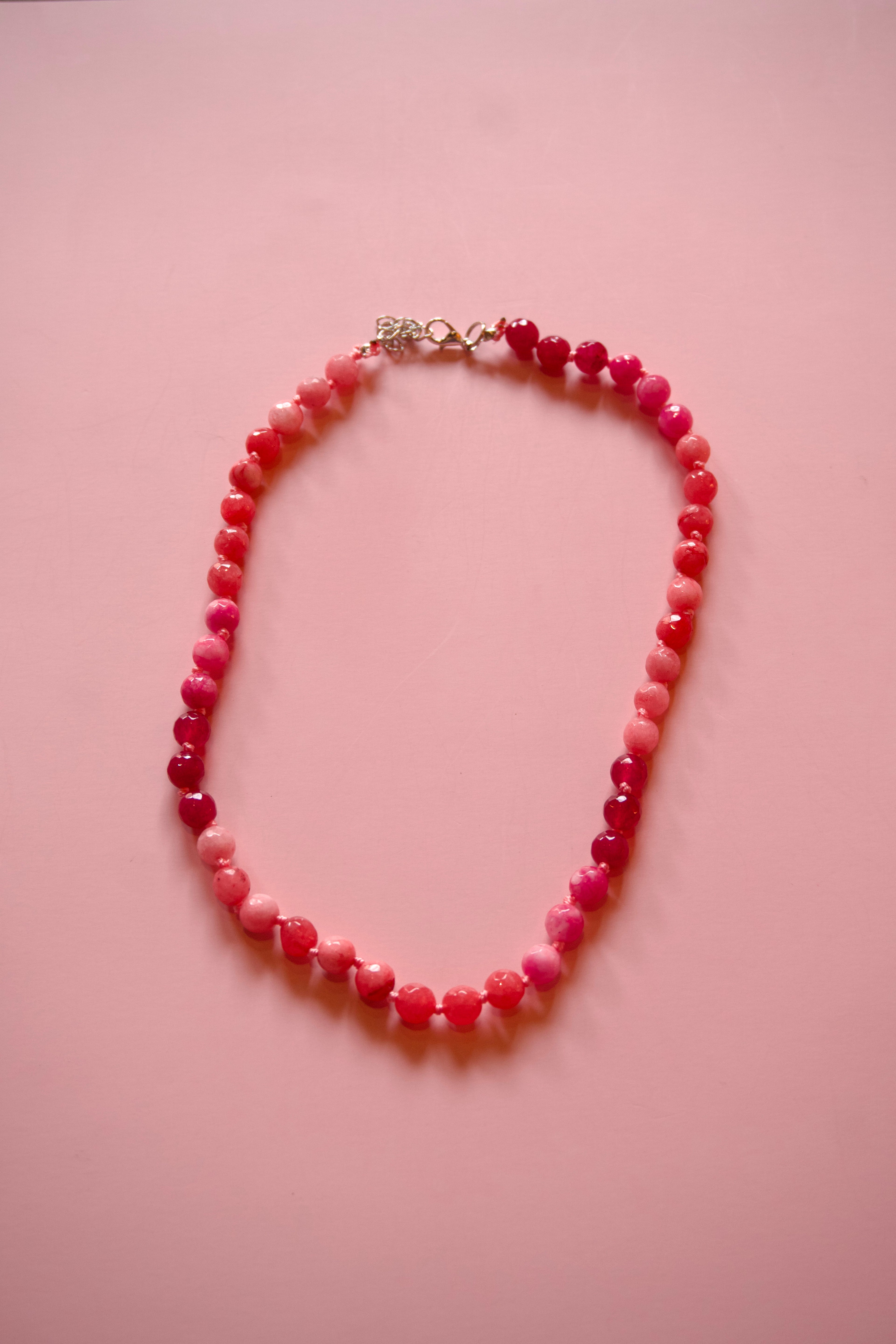 Red+Pink ombré necklace
